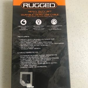 RUGGED 6FT MICRO USB CABLE